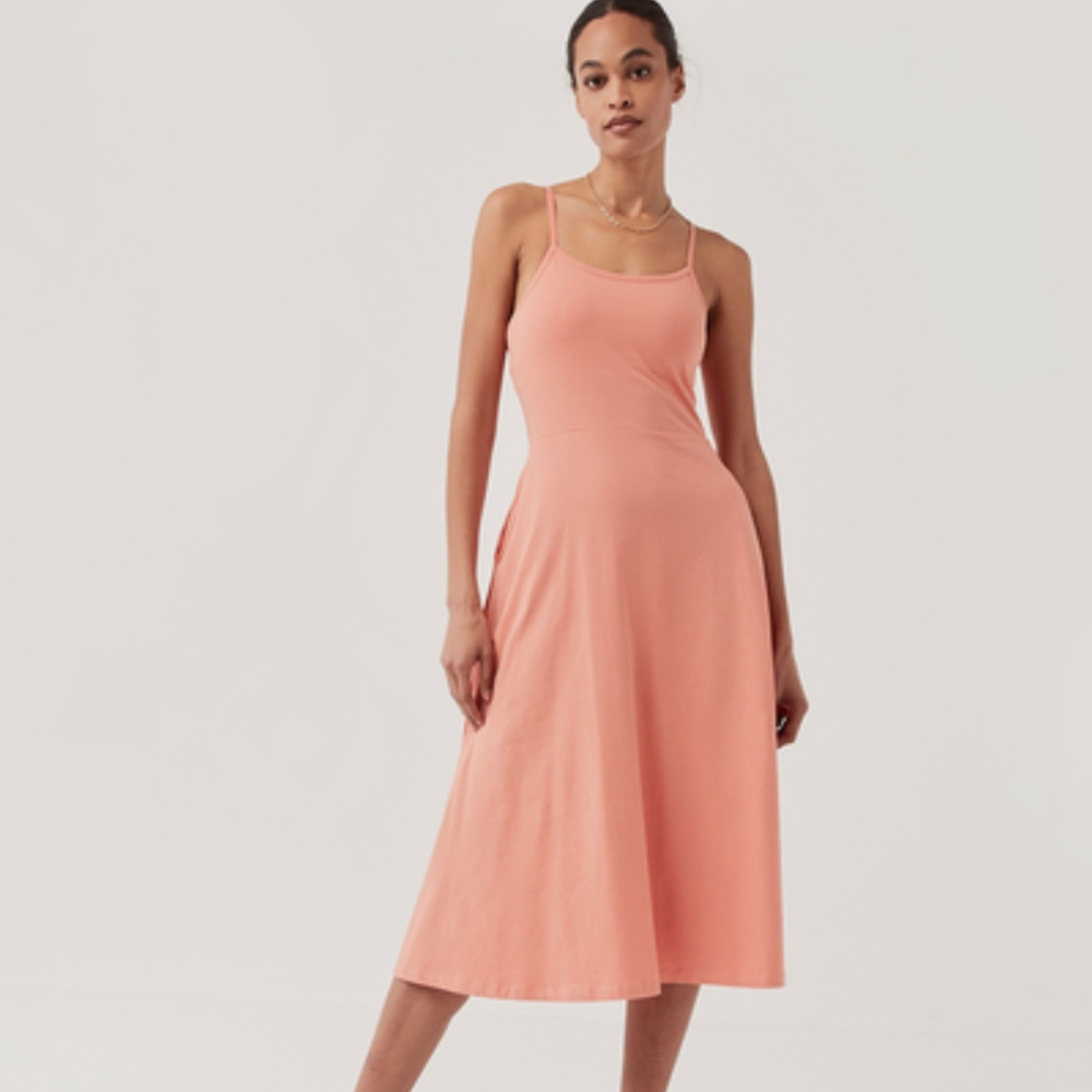 NWT Fit and flare midi Pact dress Canyon Clay